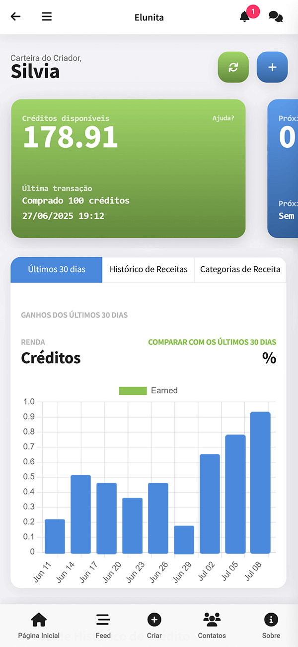 App creator dashboard screenshot